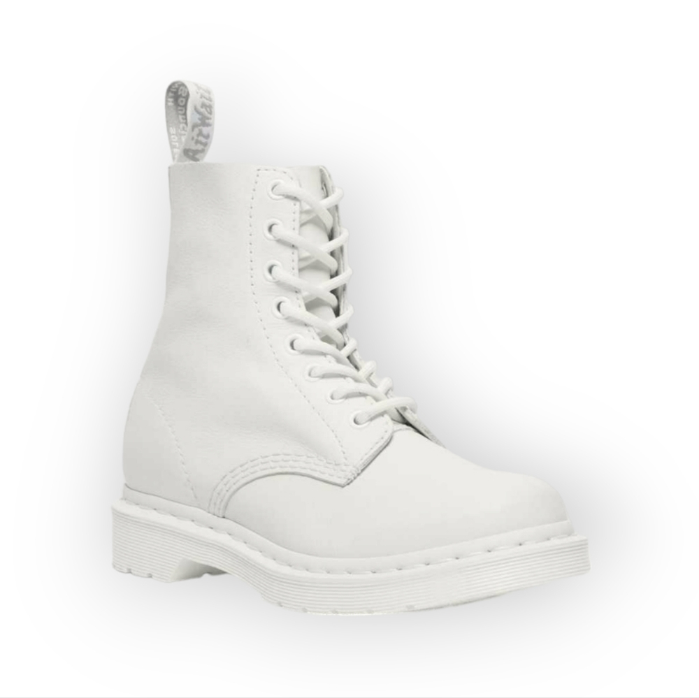 Dr. Martens White Lace Up Boots
